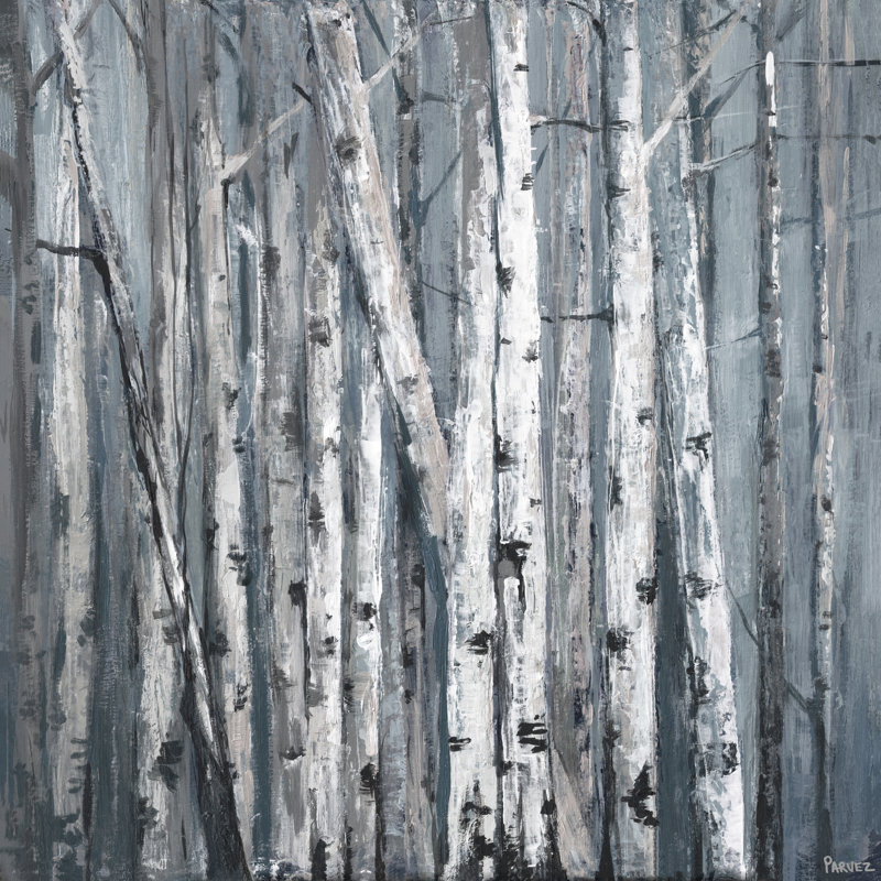 «Twigs and Trunks» - peinture sur toile tendue, H 48 po x l 48 po x P 1,5 po