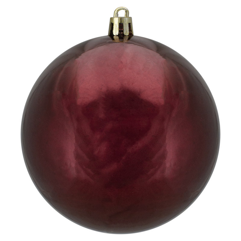 Boules de Noël Bubblegum incassables à 4 finitions, H 4 po x l 4 po x P 4 po, Bourgogne