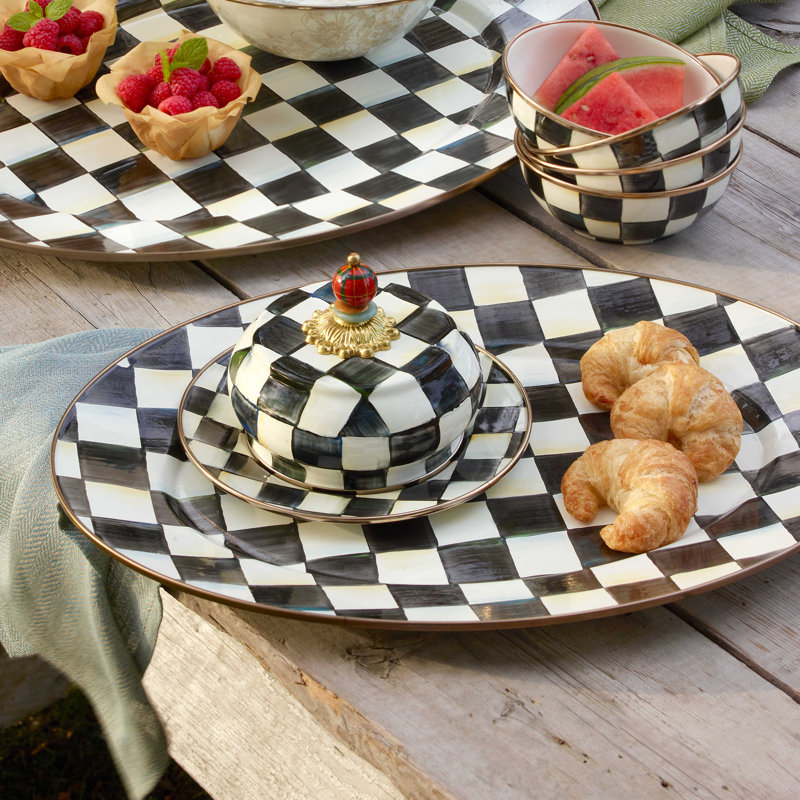 Courtly Check® Oval Platter, 1.25" H x 19" W  x 14.25" D