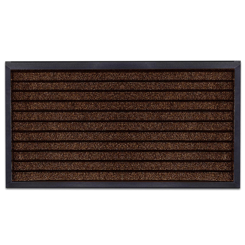 Heavy Duty Dirt Trapper Door Mat & Hallway Runner – Non-Slip Indoor Outdoor Washable Rubber Backed Entrance Mat