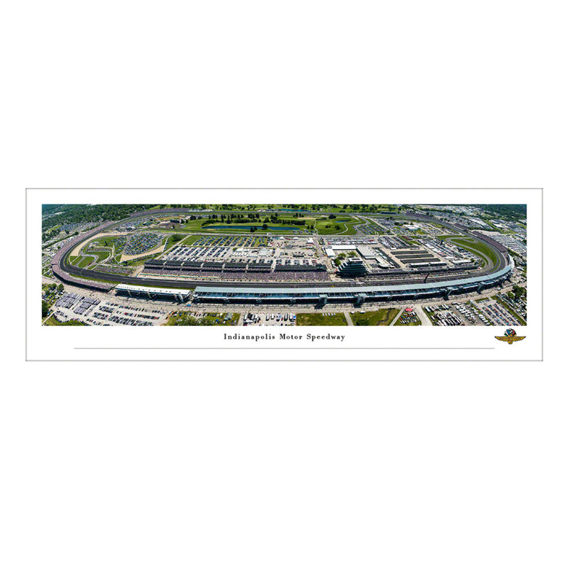 Impression panoramique d'Indianapolis Motor Speedway, H 13,5 po x l 40 po, Papier