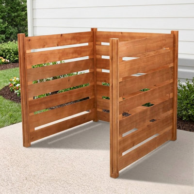 Ensemble de clôture en bois 3 panneaux d'intimité pour l'extérieur de la piscine