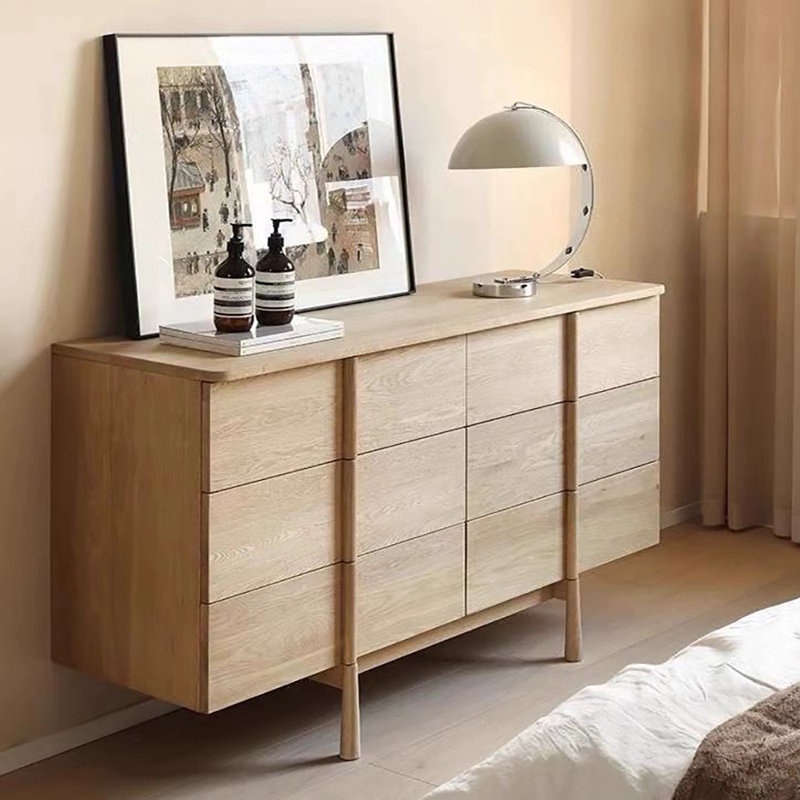 Classic Simple Style Sideboard, Beige, 31.5" H x 63" W x 17.7" D