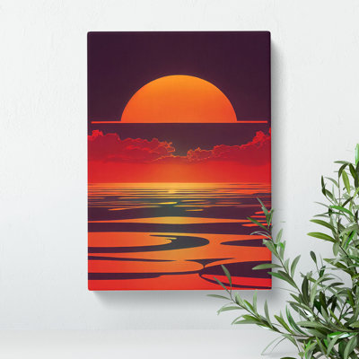 Artsy Sunset View - Wrapped Canvas Print