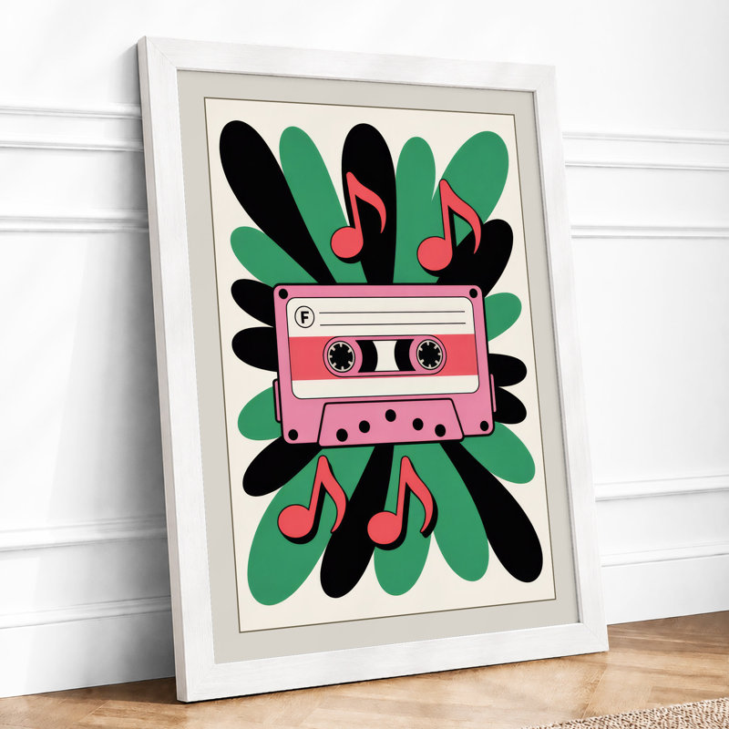 Cassette Dreams Retro - Print, A3 - 42.0 x 29.7 cm, White