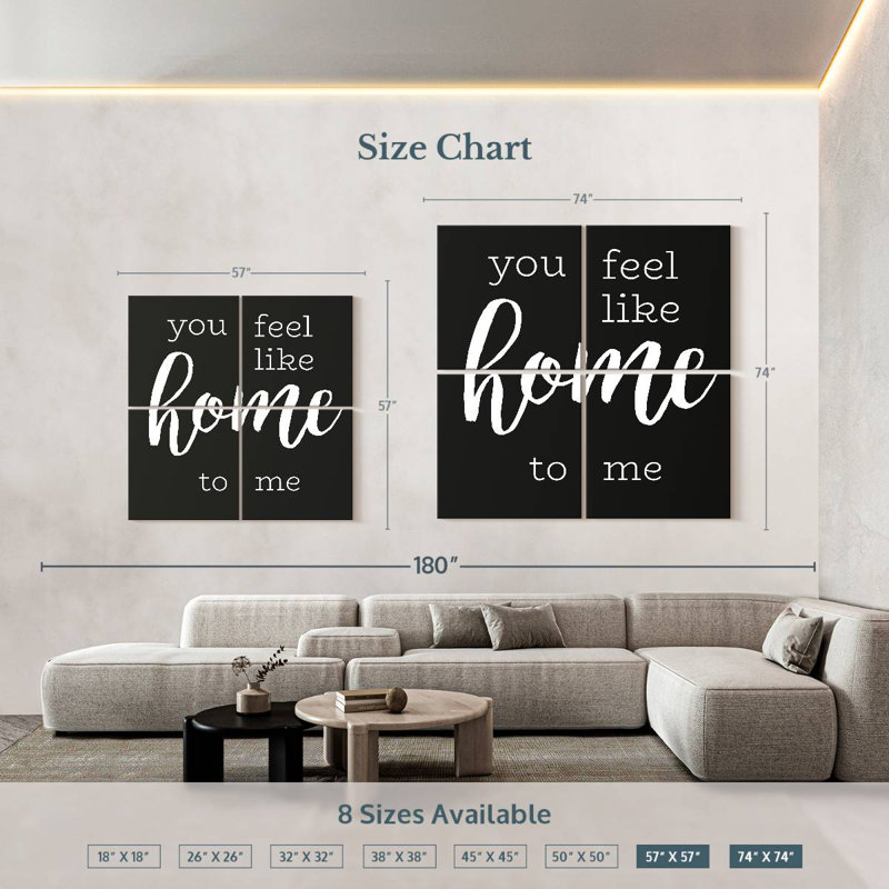 Love Is Home Typography, 57" H x 57" W