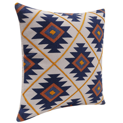 Geometric 100% Cotton Throw Square Pillow Cover
