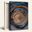 Bleu et brun, arbre, croissance, anneaux, section transversale, texture, art mural sur toile-133067329