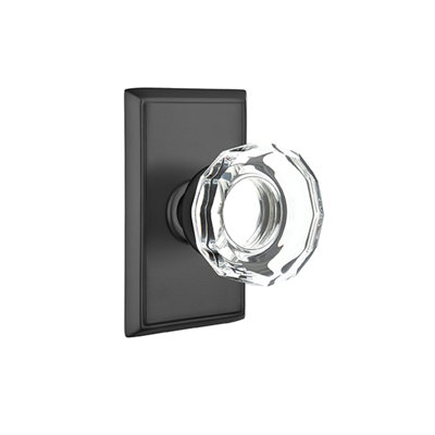Passage Lowell Crystal Knob with Rectangular Rose