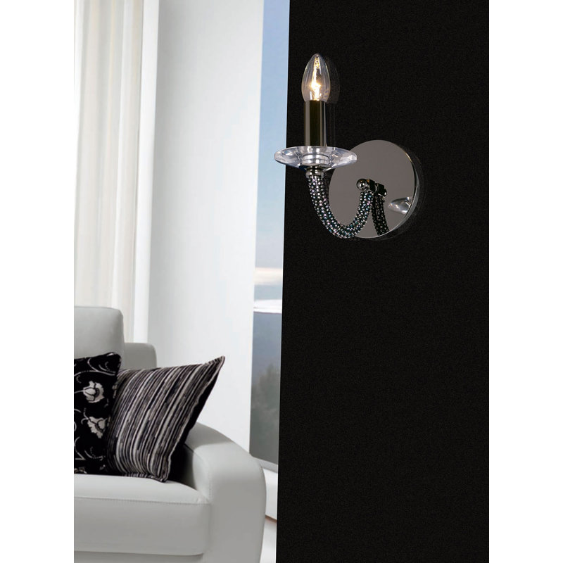 Gelnett Candle Wall Light, Black
