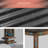 Aluminum Pergola with Solar Paneled LED Strings with Adjustable Louvered Roof-94915025-98677070