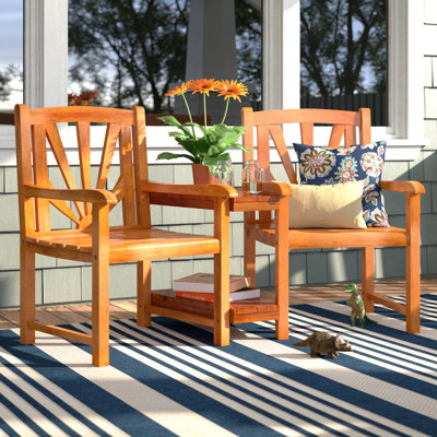 Banc en bois tête à tête-a-tête à tête Gabbert