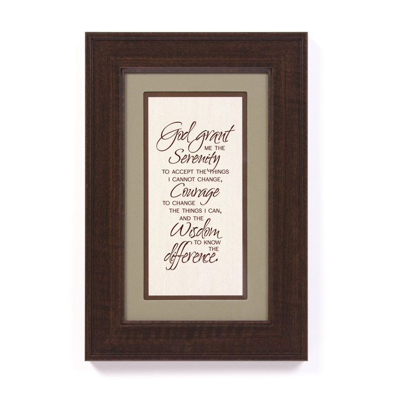" Serenity Prayer "