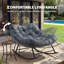 Chaise berçante surdimensionnée avec coussin Papasan-1270637930