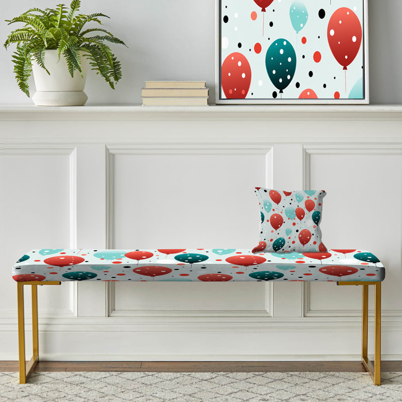 Banc rembourré à pois dorés, Pois ludiques