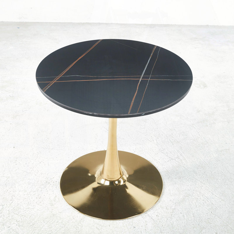 Table basse ronde Tulip, Noir