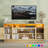 70" Fluted TV Stand For Tvs Up To 80", Entertainment Center with LED Light & Power Outlet, Vintage Double Door Cabinet For Living Room, Bedroom-853266493-853266490