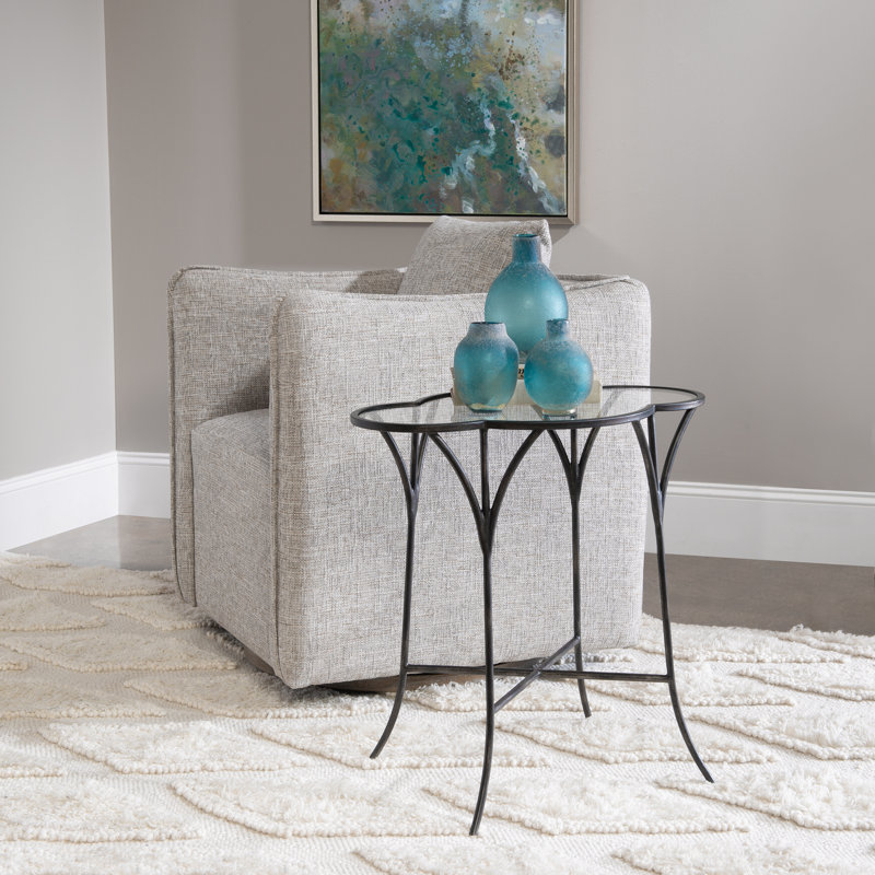 Adhira Glass End Table