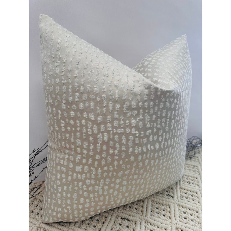 Abstract Square Cushion Cover, Cream