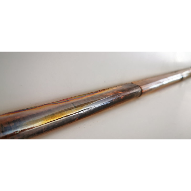 Atmosphere 0.75 in. x 8 in. Iridescent Recycled Glass Handmade Trim Decorative Wall & Pool Tile