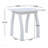 Acacia Wood Accent Side Table In White Pu, Weather-Resistant Rectangular End Table For Patio, Garden, Lawn, And Living Room(White Pu)-1310925238