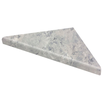 9-in x 9-in x 1-in Solid Surface Corner Shelf/Footrest With Stainless Steel Dowel Pins, Stone Hearth, C1E6E27BB7A44D00ACFFB9B0DF840751