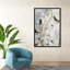 Golden Stem Floral - peinture encadrée sur papier-73063365-73063358