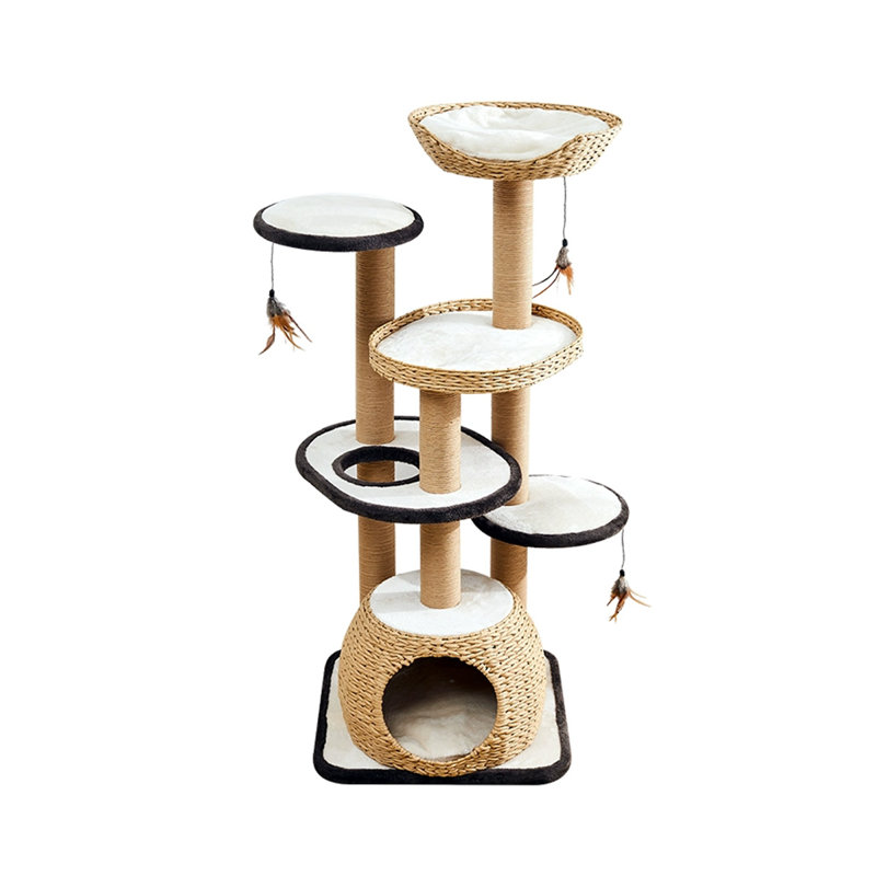 6 Tiers Cat Tree with Condos,Perch,Scratching Posts