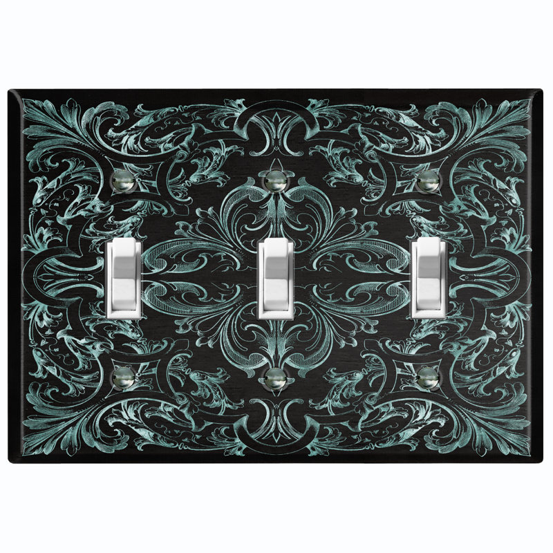 Patterned 3 - Gang Toggle Light Switch Standard Wall Plate