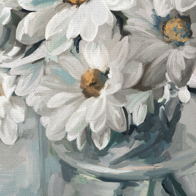 « mason jar bouquet ii », reproduction d’art sur toile non encadrée, H 36 po x l 24 po x P 1,5 po