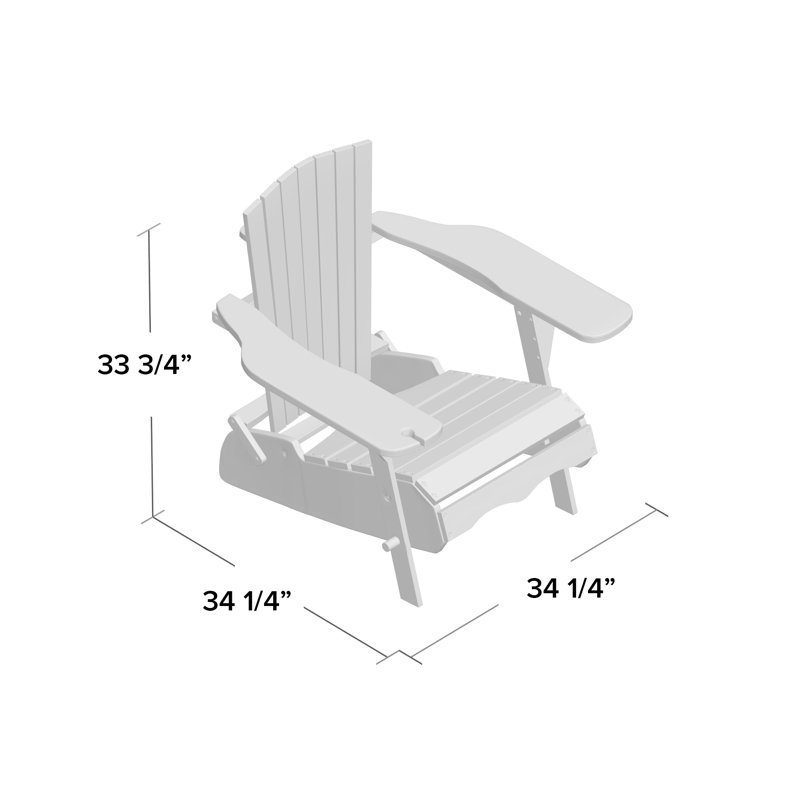 Chaise Adirondack en bois massif Boonville, Naturel