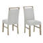 Ensemble de salle à manger rectangulaire à dessus en faux marbre blanc 66 po 7 pièces Louisa-132220967