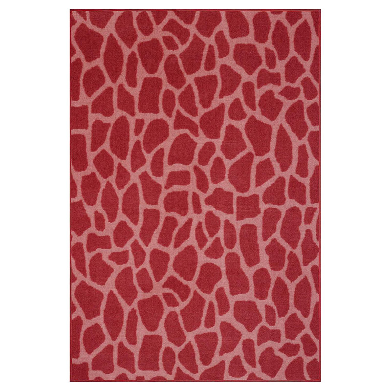 Tapis imprimé animal - Girafe Girly, Rectangle 9 pi x 14 pi