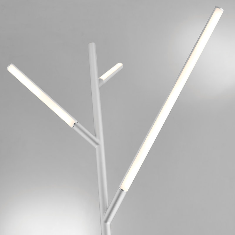 Lampe sur pied à DEL 74,5 po Rivera, Argent