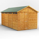 Powersheds 16 x 8ft Timber Tongue & Groove Security Apex Garden Shed