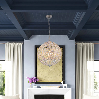 Luminaire suspendu sphère cristal 