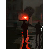 Rain, 6 A.M. Print by Evan Sklar