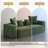 Boneless 2-Piece Upholstered Corduroy Modular Sectional Sofa – Fully Compressed, No Assembly Required-101043293