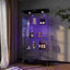 Vitrine moderne en verre avec lumières DEL