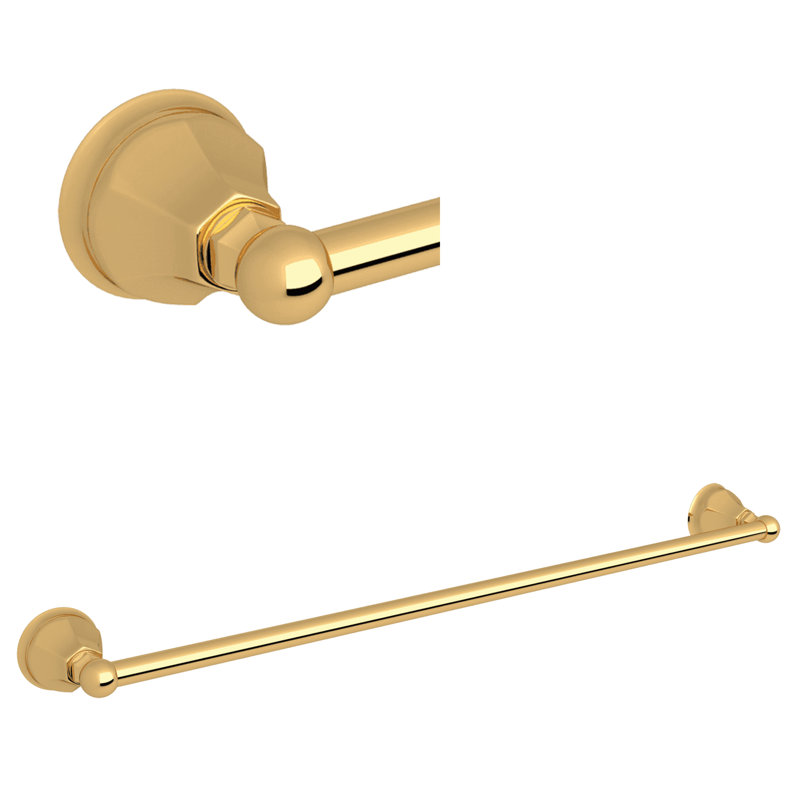 Palladian® 30" Towel Bar, Italian Brass, 2.75" H x 26.75" L x 3.09" D