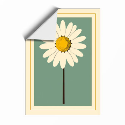 Single Daisy Botanical - Framed Print
