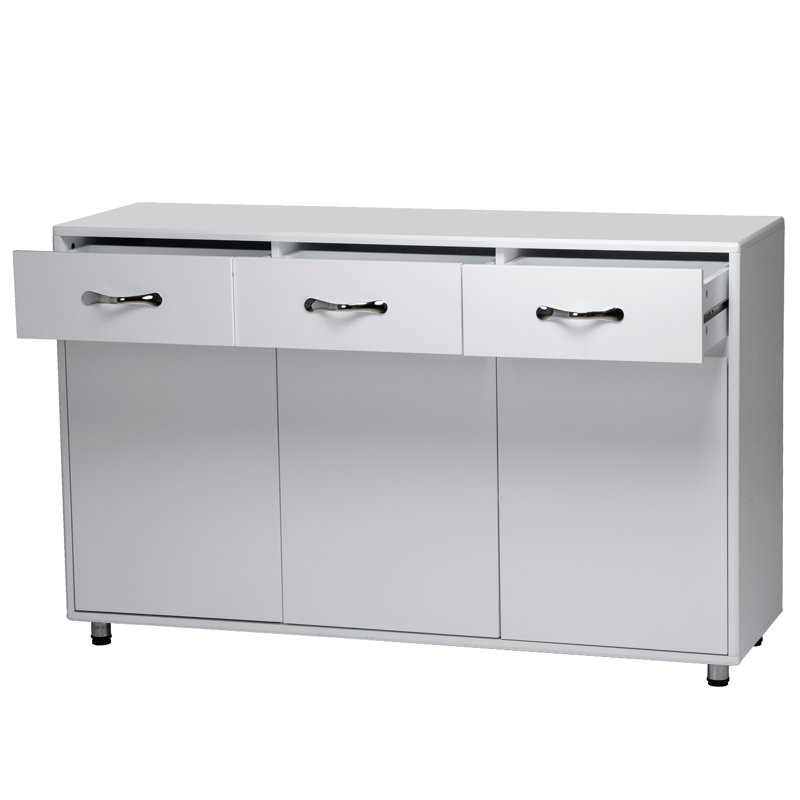 Armoire de rangement à 3 tiroirs, Blanc