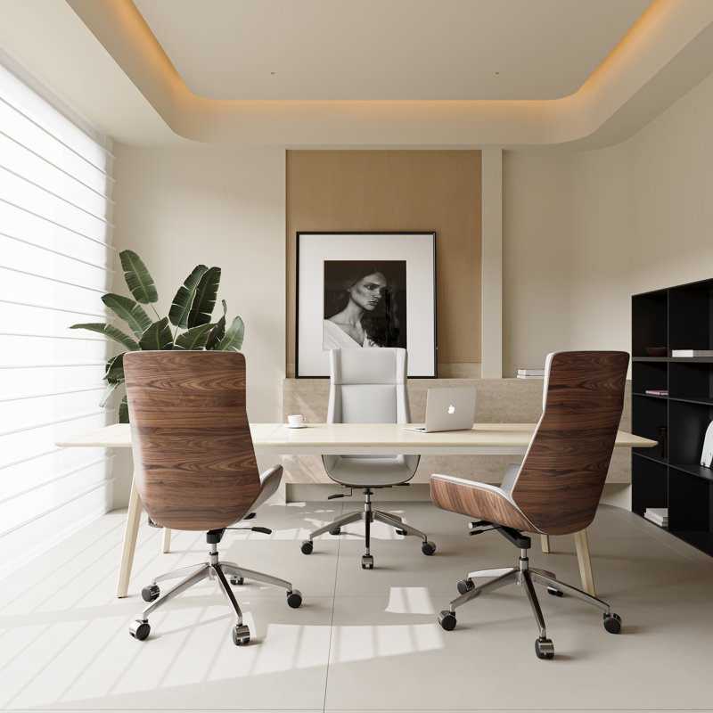 Fauteuil de conférence Egger, Blanc