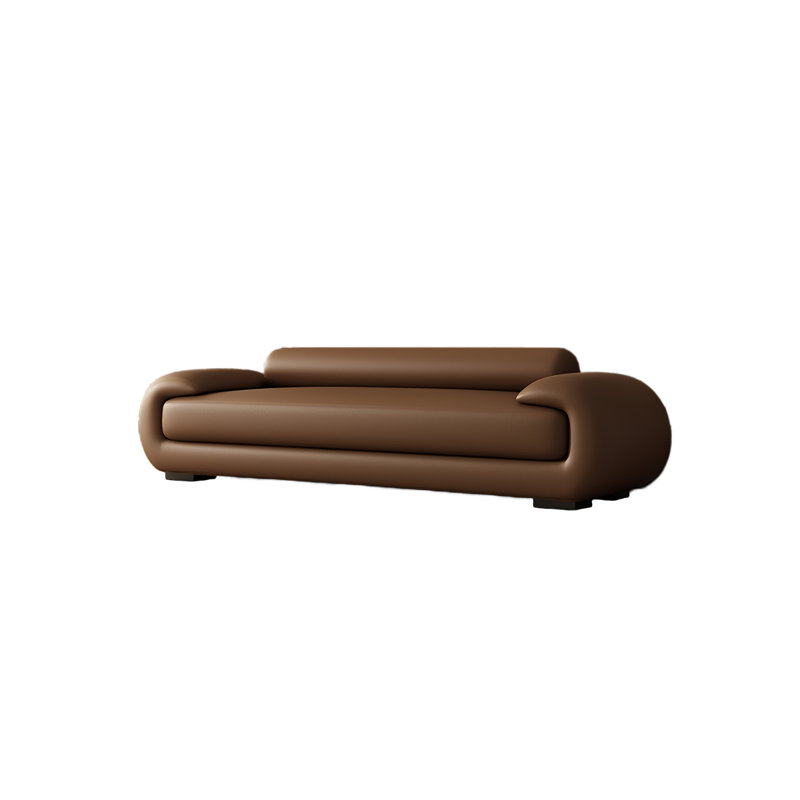 Laricka Leather Match Upholstered Bench, Brown