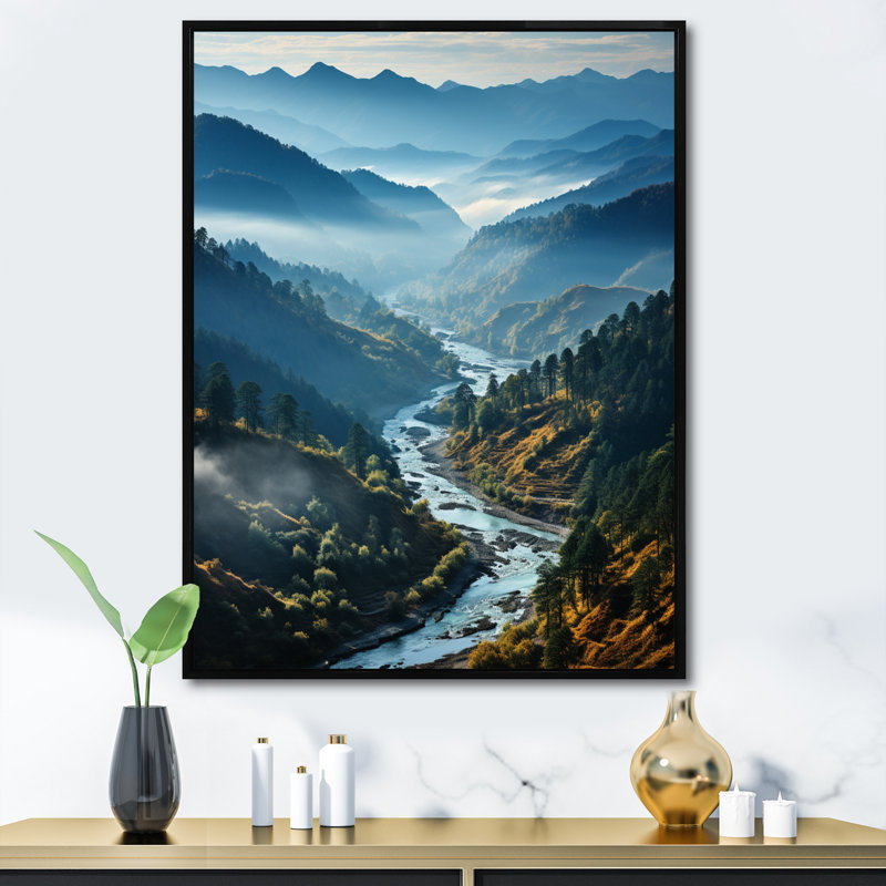 Eastern Appalachian Mountains I, impression sur toile, H 32 po x l 16 po, Cadre flottant noir