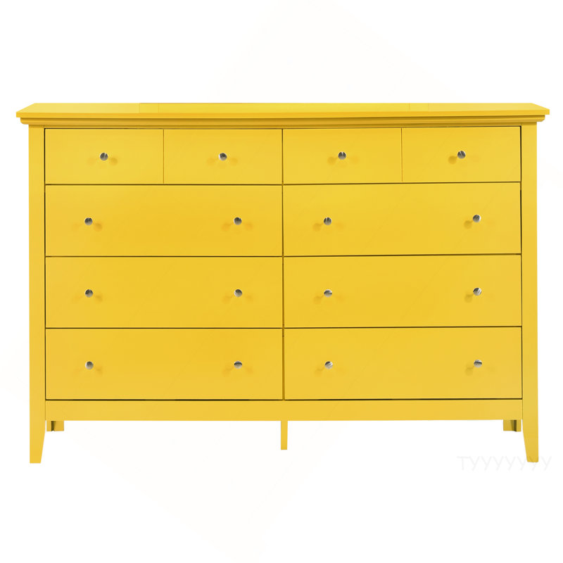 Commode de rangement jaune Cheerful pour espaces modernes, Jaune