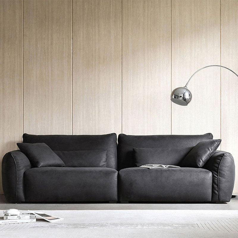 Coussin modulaire 100% polyester 98,43 po noir, L 98,43 po x P 41,34 po x H 33,46 po, Noir
