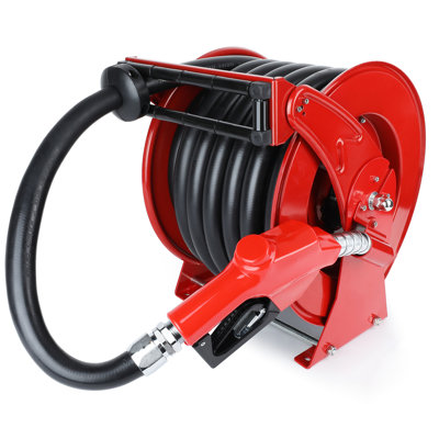 Fuel Hose Reel 1"" x 50' Spring Driven Retractable Diesel Hose Reel 300 PSI Industrial Auto Swivel -  Domccy®, yichunred