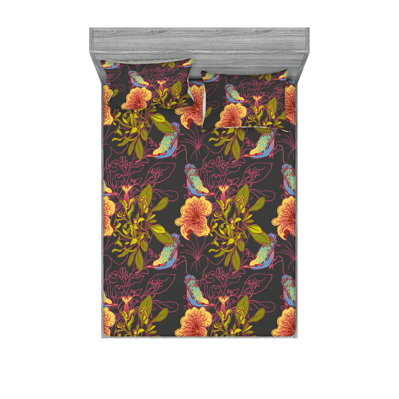 Ensemble de draps et taies décoratives Ambesonne, Drap-housse très grand californien avec 2 taies d