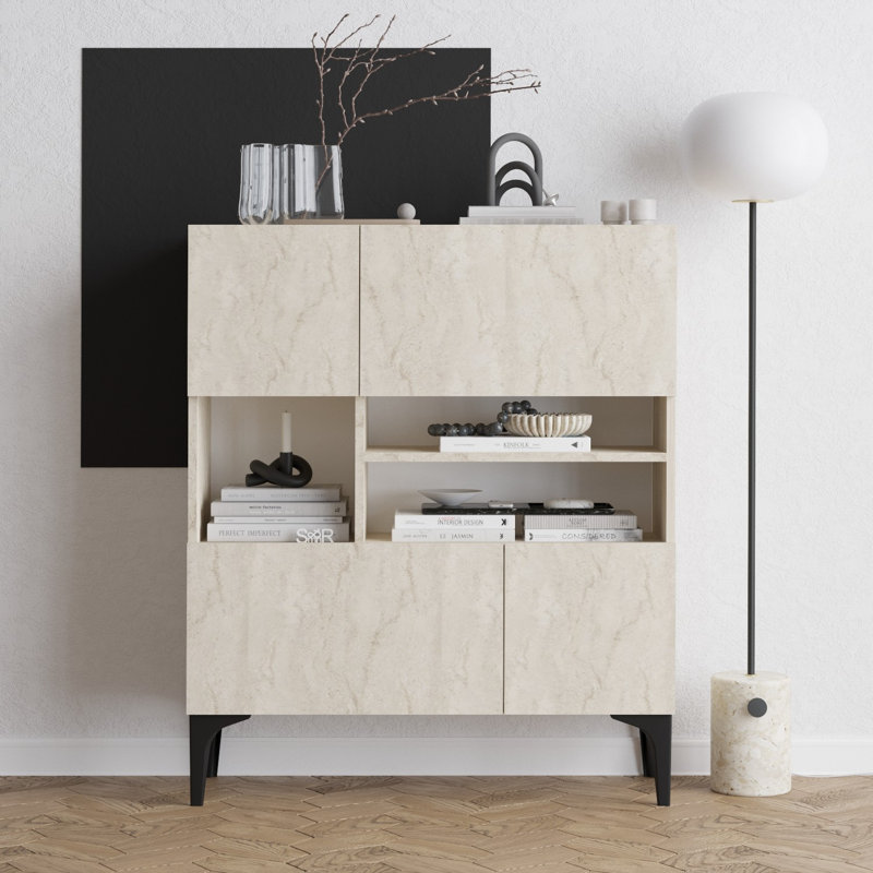Elegance 35cm Console Table, Travertine